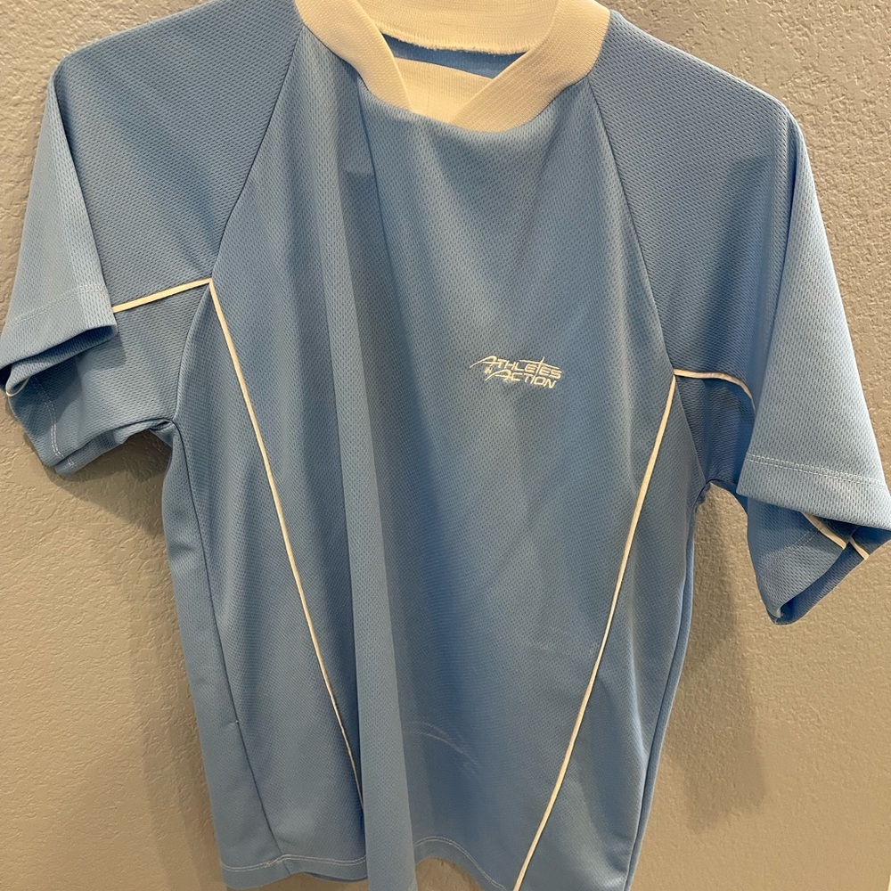 Blue Athletic Soccer Jersey from Athletes in Action trip to Greece